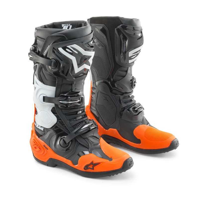 Buty motocyklowe Alpinestars Tech 10 KTM czarno-pomarańczowe