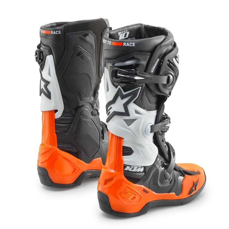 Buty motocyklowe Alpinestars Tech 10 KTM czarno-pomarańczowe