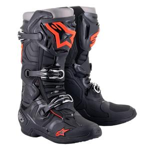 Buty motocyklowe Alpinestars Tech 10 czarno-fluo czerwono-szare