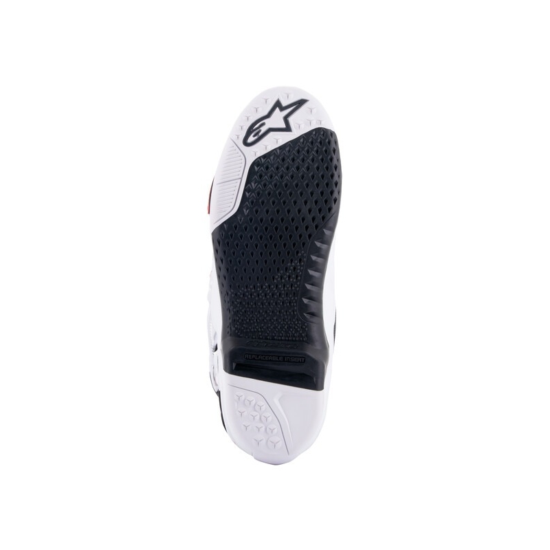 Buty motocyklowe Alpinestars Tech 10 w kolorze pomarańczowo-żółto-fioletowym, biało-czarnym