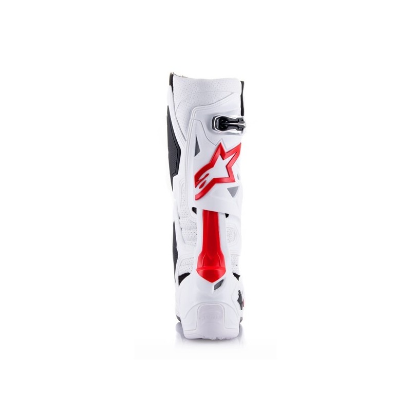 Buty motocyklowe Alpinestars Tech 10 Supervented, perforowane, biało-czerwono-czarne