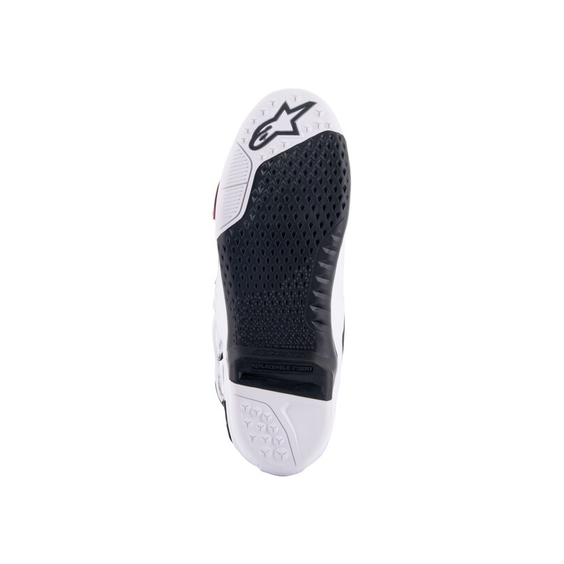 Buty motocyklowe Alpinestars Tech 10 Supervented, perforowane, biało-czerwono-czarne