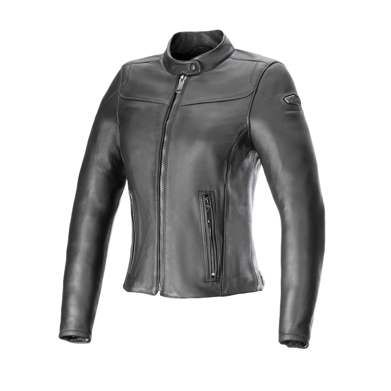 Damska skórzana kurtka motocyklowa Alpinestars Ory w kolorze czarno-czarnym