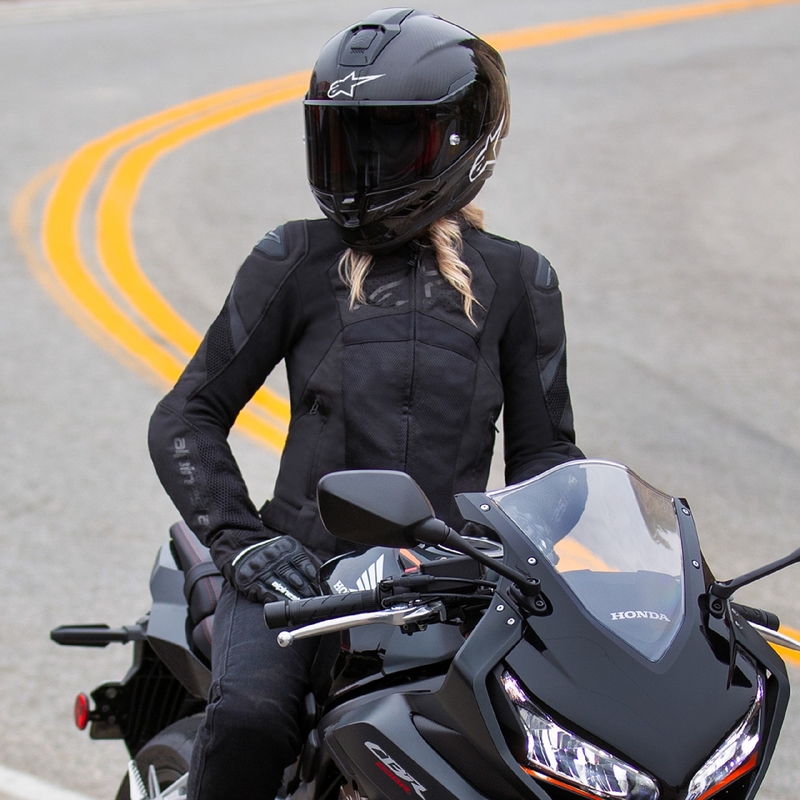 Damska kurtka motocyklowa Alpinestars Stella T-GP Plus R 4 Airflow czarno-czarna