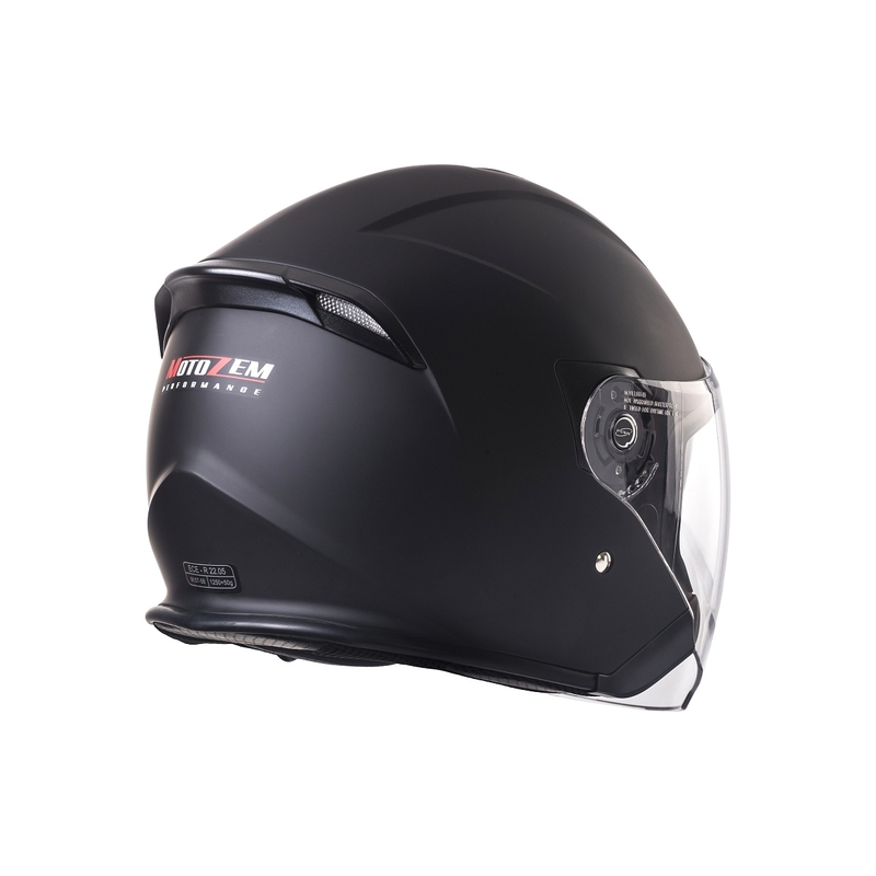 Kask motocyklowy otwarty Street Racer SR 01 MotoZem Performance czarny - II. jakość
