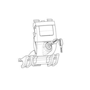 Locking mechanism SHAD D1B362MAR for SH35 and SH36