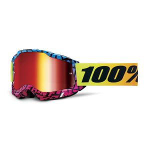 Gogle motocrossowe 100% ACCURI 2 Special UTV/OTG - edycja limitowana Ken Block czerwone z chromowaną pleksi