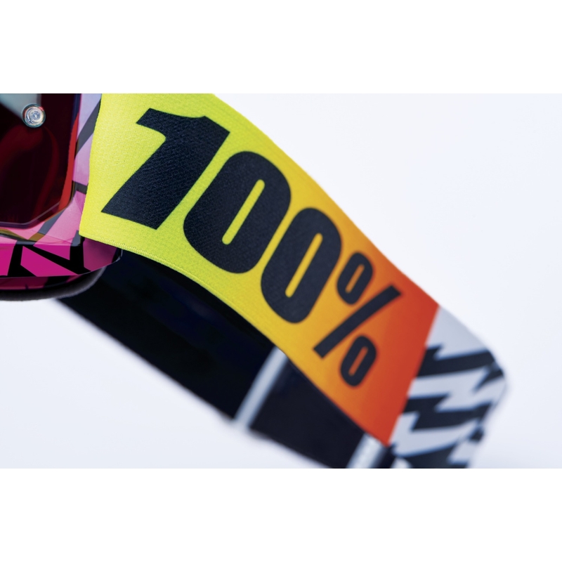 Gogle motocrossowe 100% ACCURI 2 Special UTV/OTG - edycja limitowana Ken Block czerwone z chromowaną pleksi