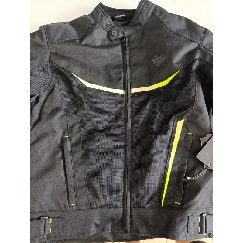 Kurtka motocyklowa RSA Runway czarno-fluo żółta - II. jakość