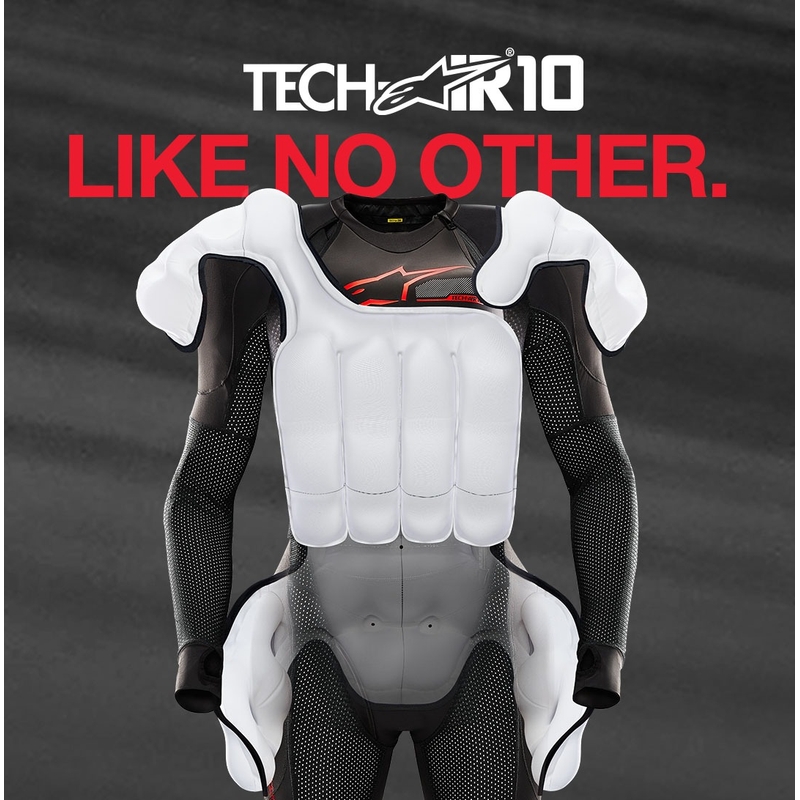 System poduszek powietrznych Alpinestars TECH-AIR®10 czarno-czerwono-szary