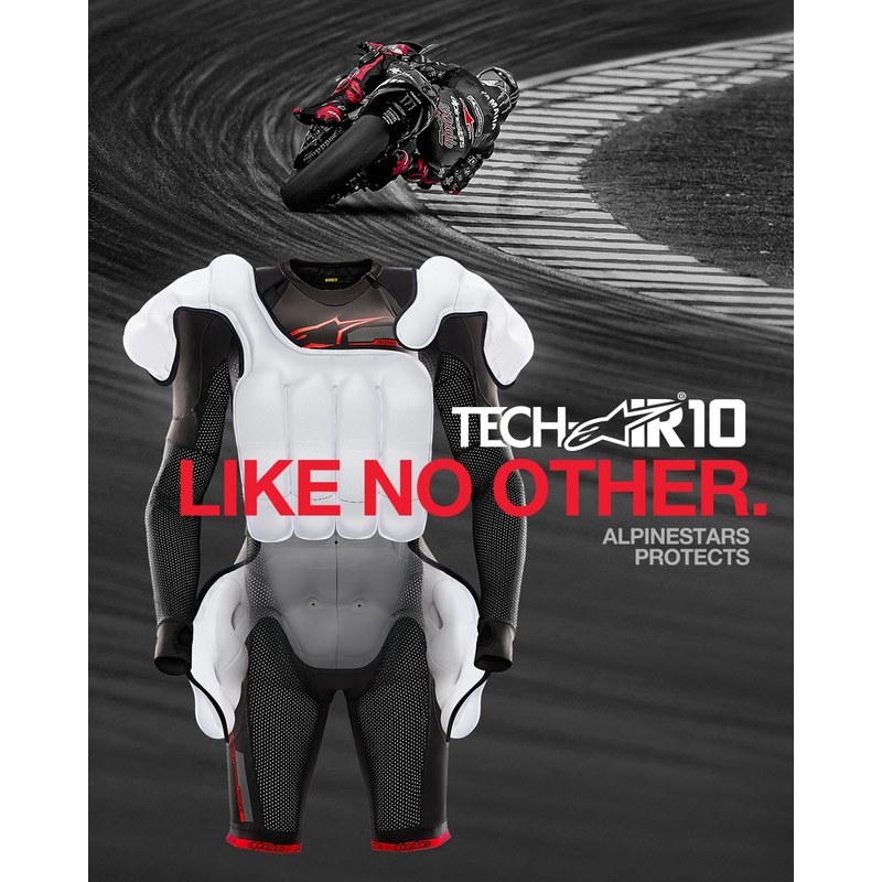 System poduszek powietrznych Alpinestars TECH-AIR®10 czarno-czerwono-szary