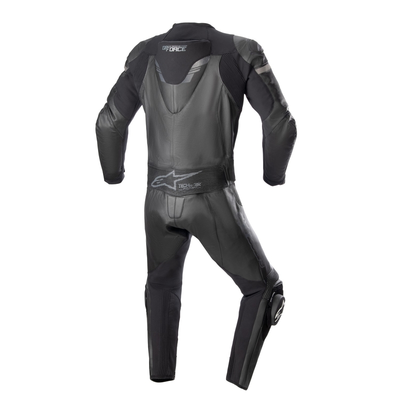 Dwuczęściowy kombinezon motocyklowy Alpinestars GP Force Chaser TECH-AIR 5, kompatybilny z czarno-czarnym