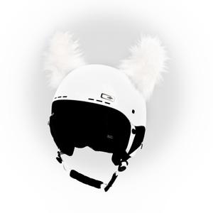 Uszy kasku Yeti białe