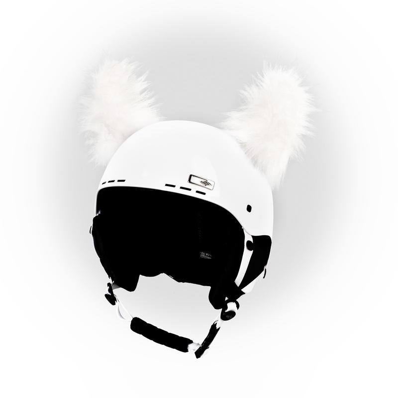 Uszy kasku Yeti białe