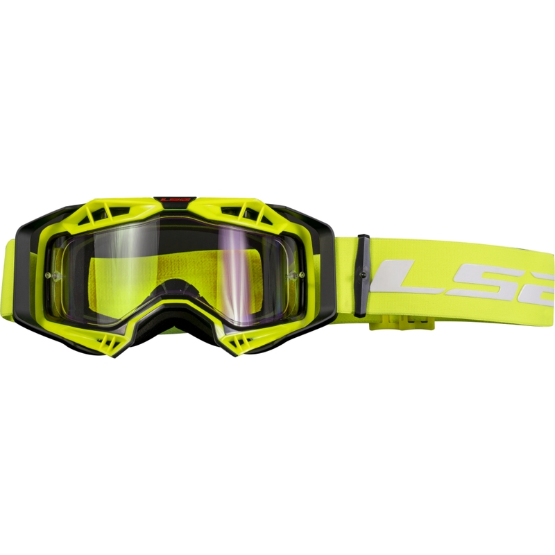 Gogle motocrossowe LS2 Aura Enduro czarno-żółte przezroczyste plexi