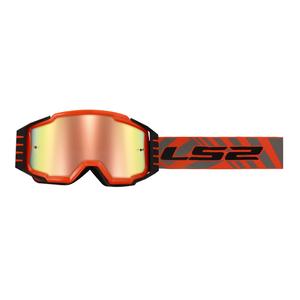 Gogle motocrossowe LS2 Charger PRO HV pomarańczowe z irydową pleksi