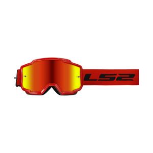 Gogle motocrossowe LS2 Charger czerwone z plexi irydową