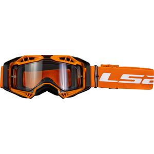 Gogle motocrossowe LS2 Aura Enduro czarno-pomarańczowe przezroczyste plexi
