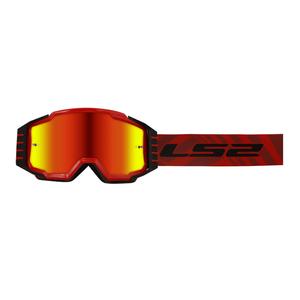 Gogle motocrossowe LS2 Charger PRO czerwone z plexi irydową