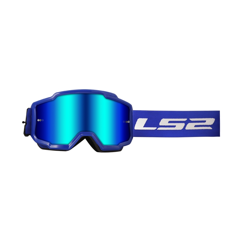 Gogle motocrossowe LS2 Charger niebieskie z plexi irydową