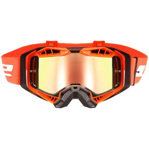 Gogle motocrossowe LS2 Aura PRO czarno-pomarańczowe irydowe plexi