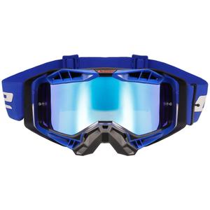 Gogle motocrossowe LS2 Aura PRO czarno-niebieskie irydowe plexi