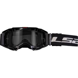 Gogle motocrossowe LS2 Aura Enduro z czarnej przezroczystej pleksi