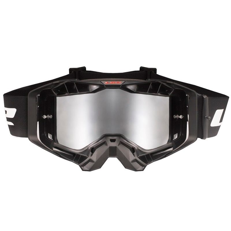 Gogle motocrossowe LS2 Aura PRO z pleksiglasu irydowego w kolorze czarnym