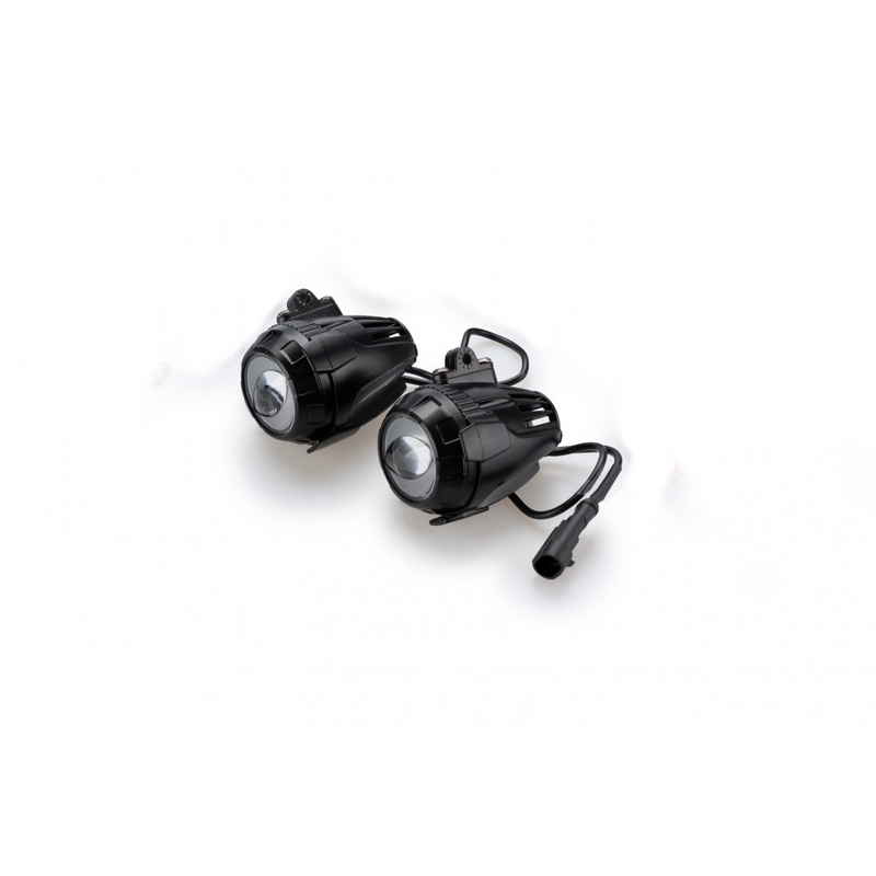 Auxiliary lights PUIG BEAM 3.0 black set with accessories, homologated