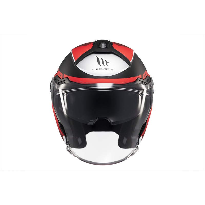 Kask otwarty MT Cosmo SV Cruiser matowy czerwono-czarno-szary