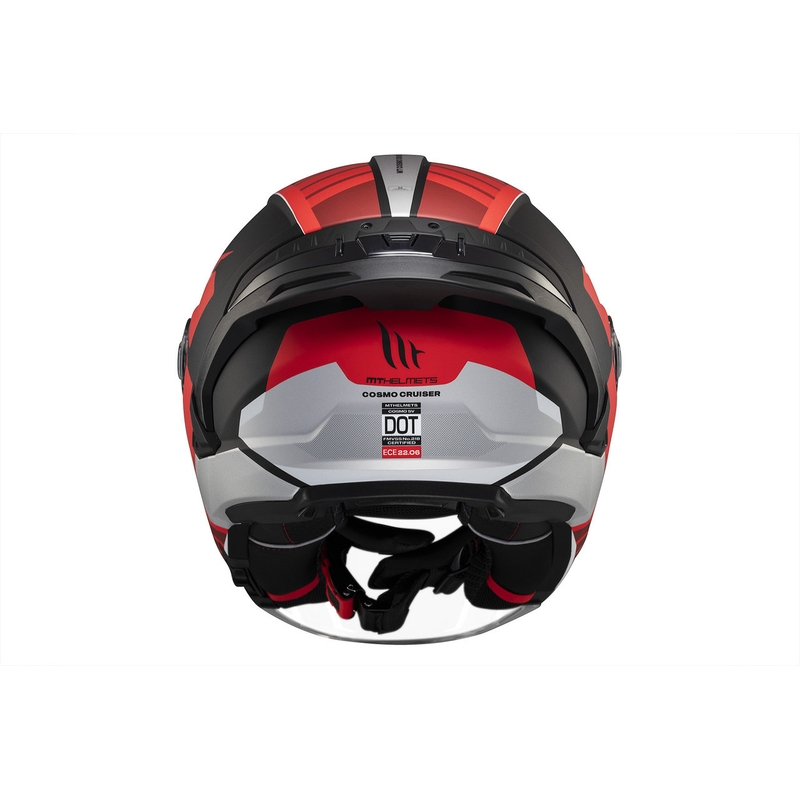 Kask otwarty MT Cosmo SV Cruiser matowy czerwono-czarno-szary