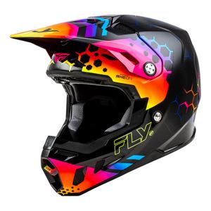 Kask motocrossowy FLY Racing Formula CC Tektonic czarno-żółto-różowy