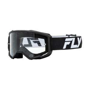 Gogle motocrossowe FLY Racing Focus czarno-białe z przezroczystą plexi