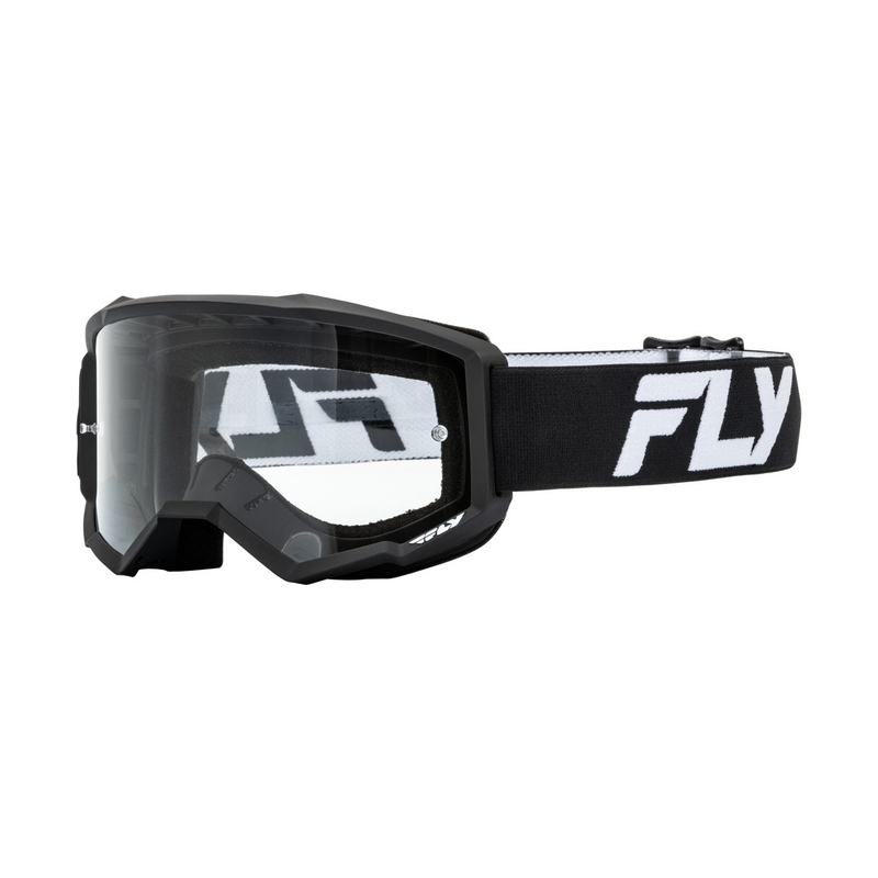 Gogle motocrossowe FLY Racing Focus czarno-białe z przezroczystą plexi