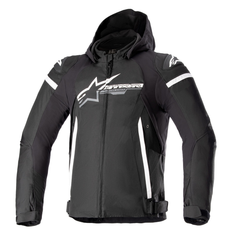 Alpinestars Zaca Wodoodporna kurtka motocyklowa czarno-biała