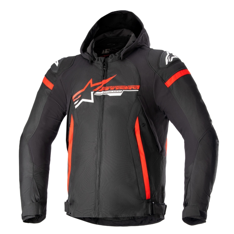 Alpinestars Zaca Wodoodporna kurtka motocyklowa w kolorze czarno-czerwono-białym