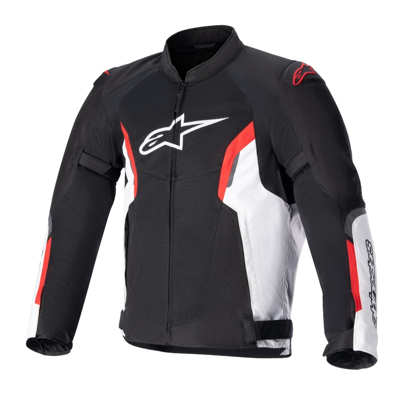 Kurtka motocyklowa Alpinestars AST AIR TECH-AIR 5 w kolorze czarno-biało-fluo-czerwonym