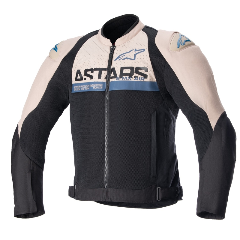 Kurtka motocyklowa Alpinestars SMX Air w kolorze jasnobrązowo-czarno-niebieskim