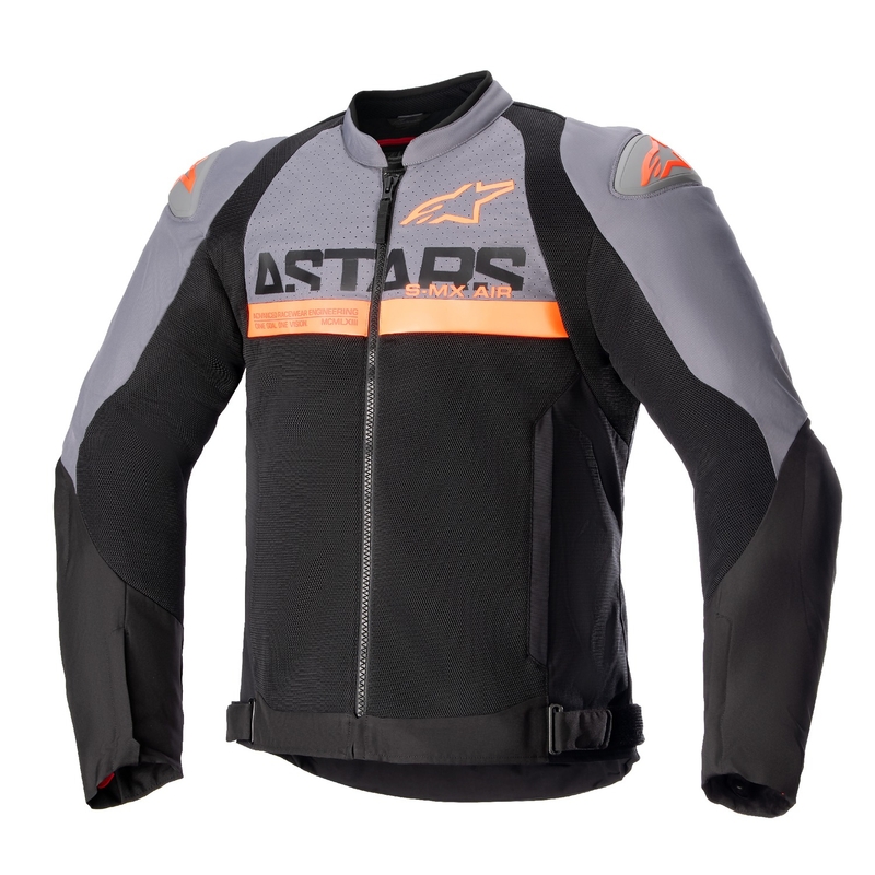 Kurtka motocyklowa Alpinestars SMX Air w kolorze ciemnoszaro-czarno-fluo-pomarańczowym