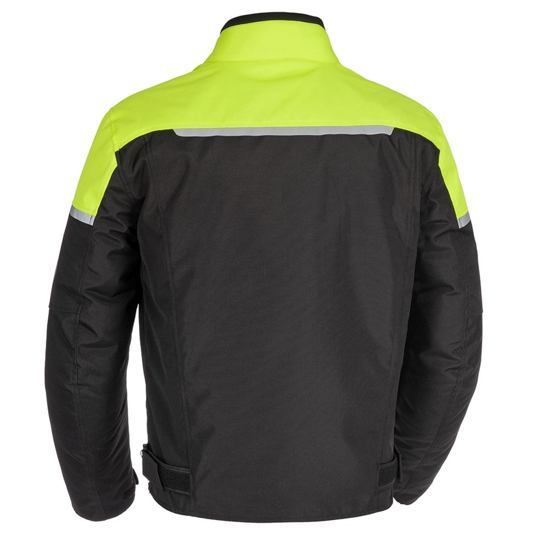 Kurtka motocyklowa Oxford Spartan Short WP czarno-fluo żółta