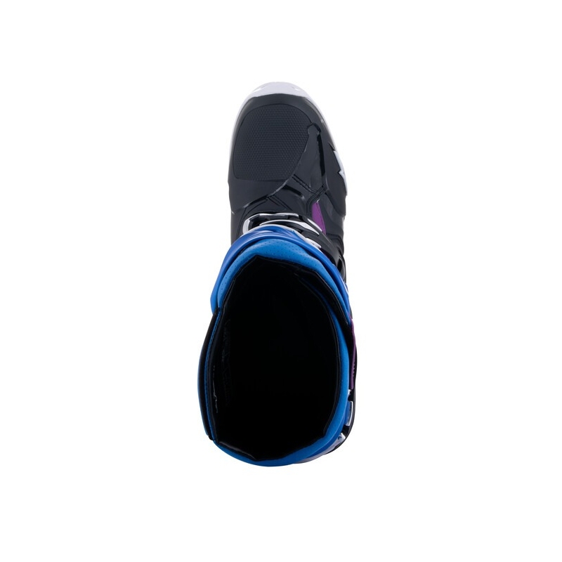 Buty motocyklowe Alpinestars Tech 10 Supervented Perforowane Niebiesko-fioletowo-różowo-biało-szaro-czarne