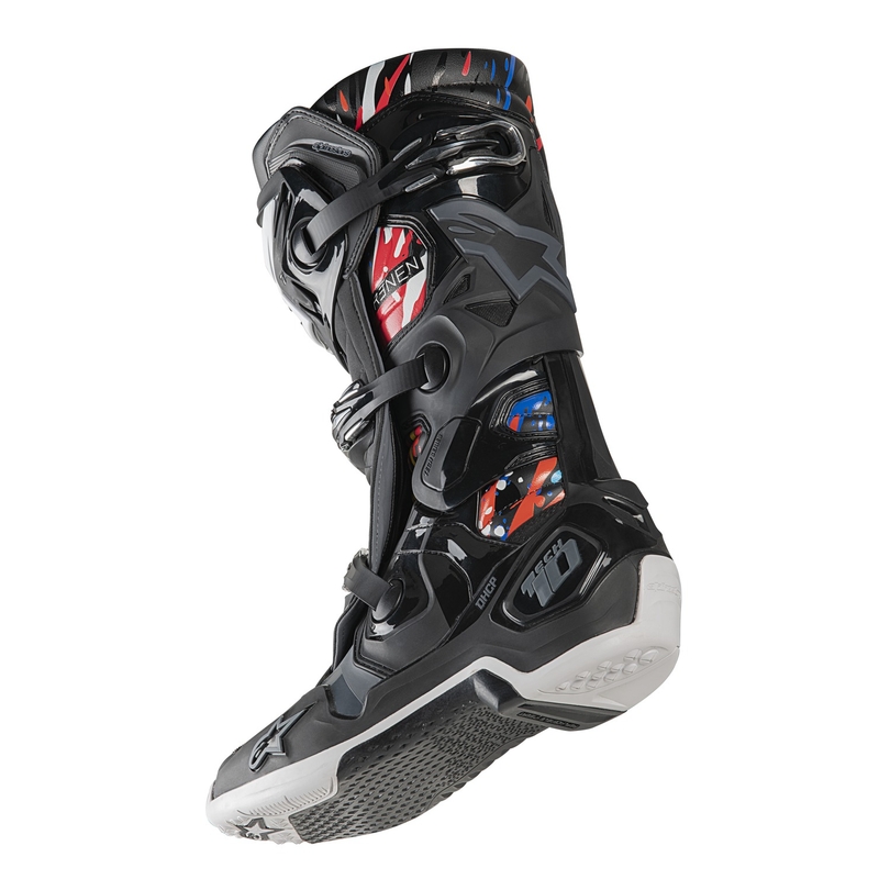 Buty motocyklowe Alpinestars Tech 10 Limited Edition Renen czarno-szaro-biało-wielokolorowe