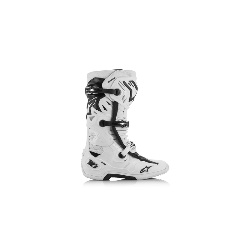 Buty motocyklowe Alpinestars Tech 10 Supervented, perforowane, białe