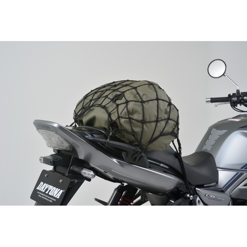 Elastyczna siatka bagażowa do motocykla z plastikowymi haczykami Daytona 40 x 40 cm czarna