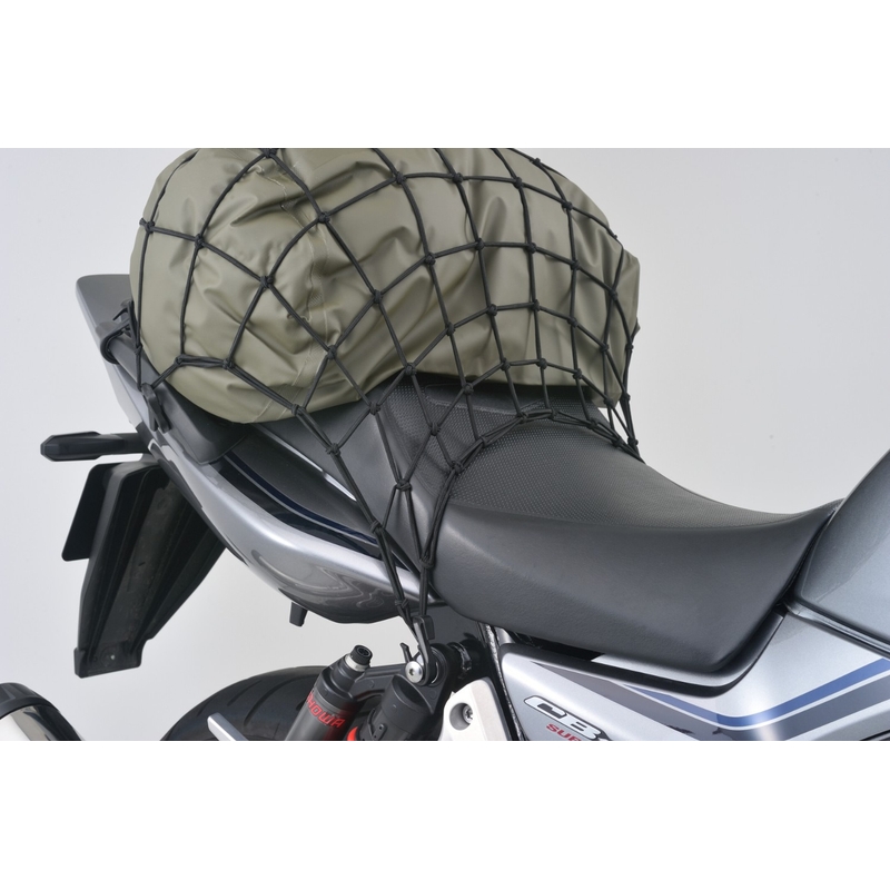 Elastyczna siatka bagażowa do motocykla z plastikowymi haczykami Daytona 40 x 40 cm czarna