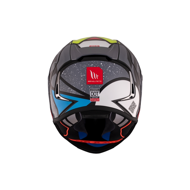 Zintegrowany kask motocyklowy MT REVENGE 2 S Light CO błyszczący czarno-czerwono-żółty