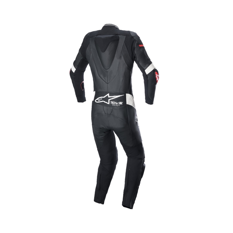 Damski jednoczęściowy kombinezon skórzany Alpinestars STELLA GP PLUS 2 Czarno-biało-fluoczerwony