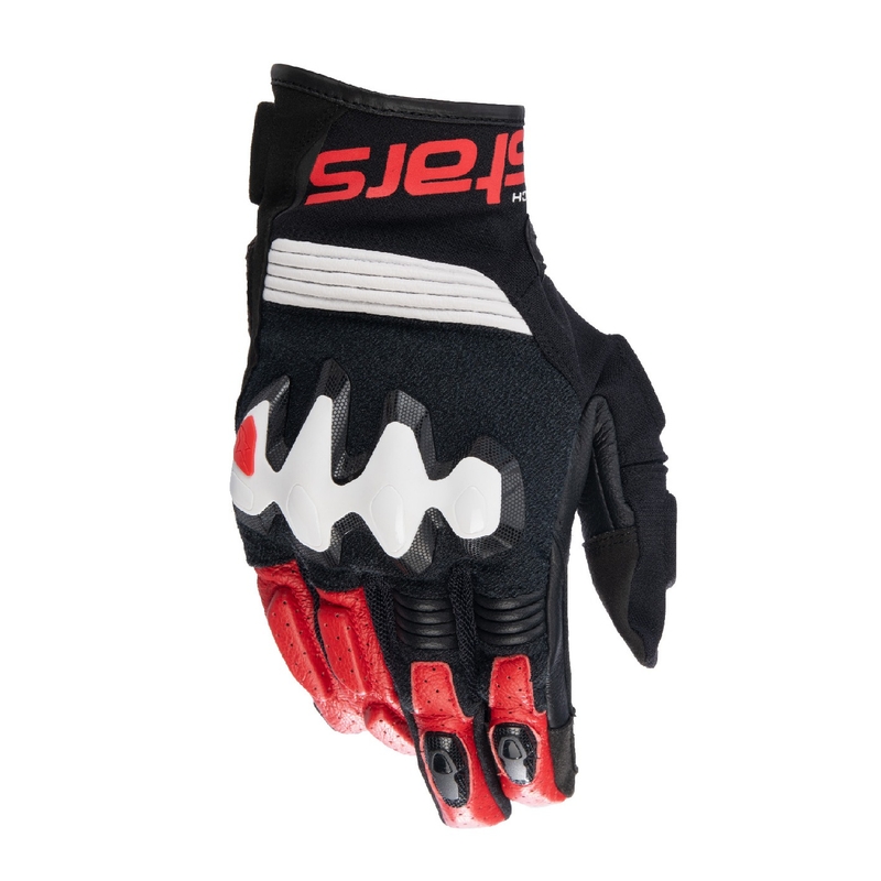 Rękawiczki motocyklowe Alpinestars Halo czarno-biało-czerwone