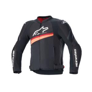 Kurtka motocyklowa Alpinestars T-GP PLUS R 4 Airflow w kolorze czarno-fluoczerwonym