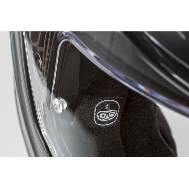 Kask motocyklowy składany Cassida Modulo 2.1 o profilu biało-czarno-niebiesko-szarym